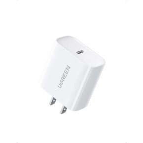 شاحن يو جرين 20 واط USB C شاحن سريع PD شاحن حائط USB-C محول طاقة متوافق مع iPhone 14/14 Pro Max/iPhone 13/12 Pro Max/SE/11، Pixel، Galaxy S23/S22/S21/S20/Note 10، آيباد ميني/برو in Kuwait