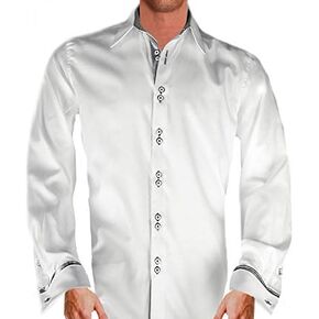 Anton Alexander White and Silver French Cuff Shirts | White and Grey French Cuff Shirts | Modern French Cuff Shirts in Saudi Arabia