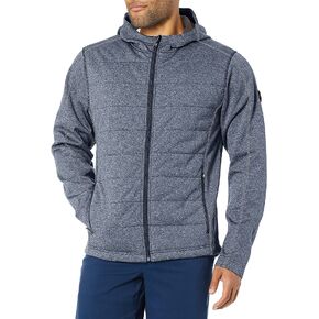 Cutter & Buck Men's Insulated and Quilted Altitude Full Zip Hooded Fleece Jacket