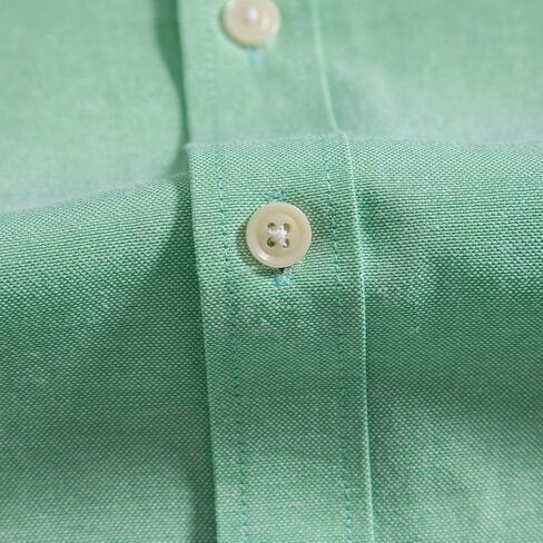 LOCALMODE Men's Casual Slim Fit Short Sleeve Button Down Solid Oxford Dress Shirt in Saudi Arabia