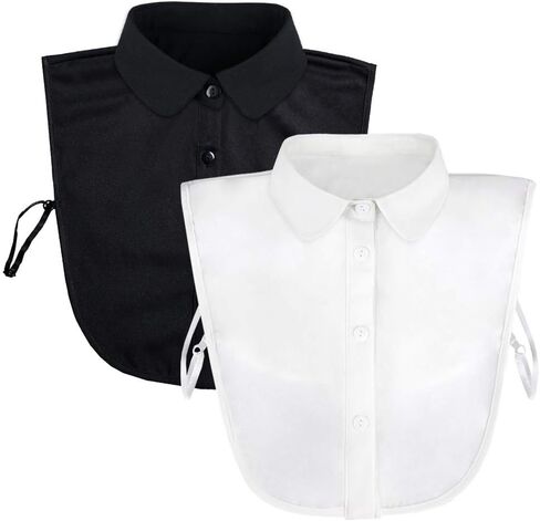 Joyci OL Joker Shirt Fake Collar Black Side Embroidery Chiffon Decorative Collar in Kuwait