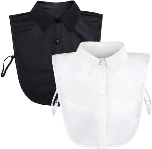 Joyci OL Joker Shirt Fake Collar Black Side Embroidery Chiffon Decorative Collar in Kuwait