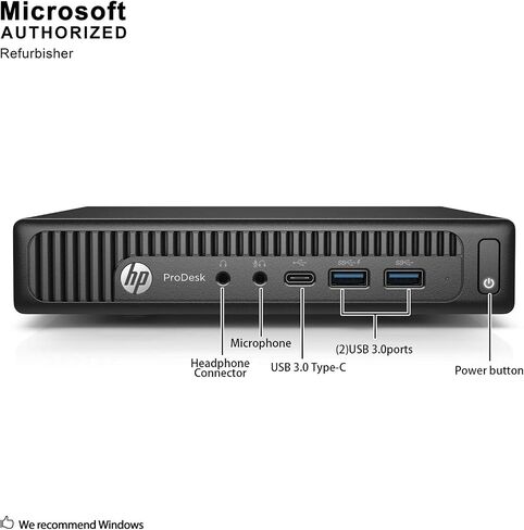 Newest HP 600 G2 Micro Computer Mini Tower PC (Intel Quad Core i5-6500T, 16GB DDR4 Ram, 256GB Solid State SSD, WiFi, VGA, USB 3.0) Win 10 Pro (Renewed) in Saudi Arabia