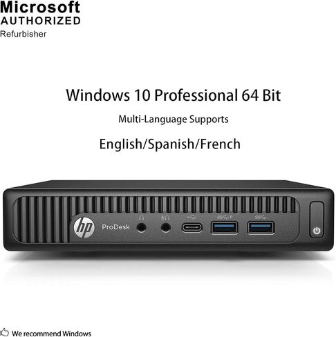 Newest HP 600 G2 Micro Computer Mini Tower PC (Intel Quad Core i5-6500T, 16GB DDR4 Ram, 256GB Solid State SSD, WiFi, VGA, USB 3.0) Win 10 Pro (Renewed) in Saudi Arabia