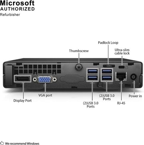 Newest HP 600 G2 Micro Computer Mini Tower PC (Intel Quad Core i5-6500T, 16GB DDR4 Ram, 256GB Solid State SSD, WiFi, VGA, USB 3.0) Win 10 Pro (Renewed) in Saudi Arabia