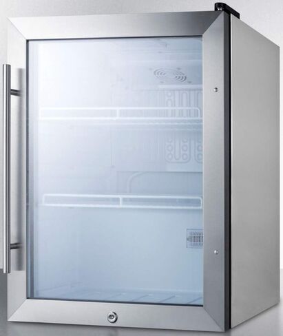 Summit Appliance SPR314LOSCSS Compact Outdoor Beverage Center with Stainless Steel Trimmed Glass Door, Automatic Defrost, Adjustable Thermostat, Stainless Steel Cabinet and Front Lock in Kuwait