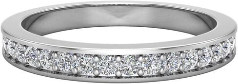 Diamond Wedding Band matching to Three-stone Princess Cut wedding ring 18K Gold 0.27 carat (G, SI) in Kuwait