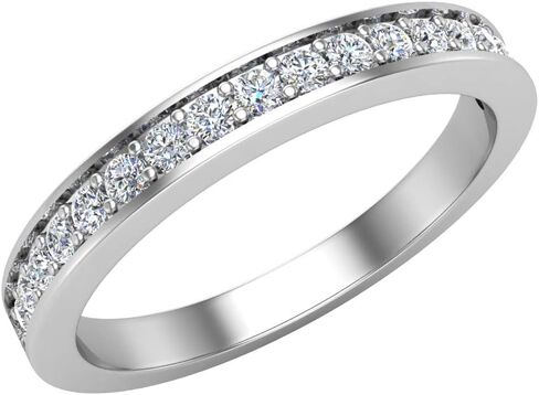 Diamond Wedding Band matching to Three-stone Princess Cut wedding ring 18K Gold 0.27 carat (G, SI) in Kuwait