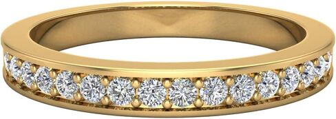 Diamond Wedding Band matching to Three-stone Princess Cut wedding ring 18K Gold 0.27 carat (G, SI) in Kuwait