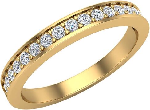 Diamond Wedding Band matching to Three-stone Princess Cut wedding ring 18K Gold 0.27 carat (G, SI) in Kuwait