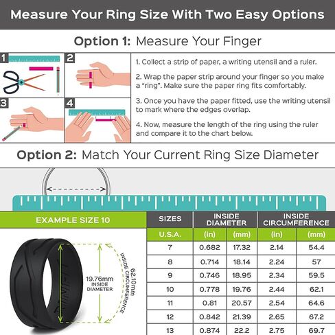 Rinfit Silicone Rings for Women and Men - Silicone Wedding Bands Sets for Him and Her - Patented Design Rubber Wedding Rings - 4Love Collection in Saudi Arabia