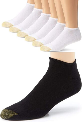 Gold Toe Men's 6-Pack Cotton Cushion No Show Liner Socks, Multipack, 2 Packs 12 Pairs, Shoe Size: 6-12.5 in Kuwait