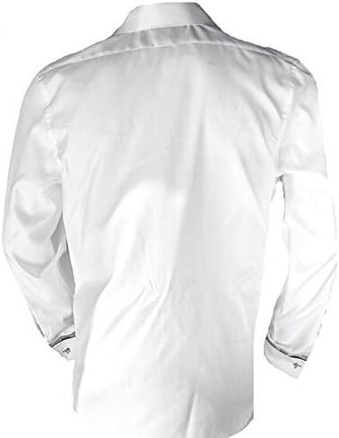 Anton Alexander White and Silver French Cuff Shirts | White and Grey French Cuff Shirts | Modern French Cuff Shirts in Saudi Arabia