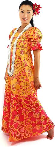 Aloha Outlet Gradation Medley Polycotton Hawaiian Muumuu Dress in Kuwait