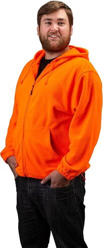 TrailCrest by Treel Chambliss Full Zip Safety Blaze Orange Sweatshirt Hoodie in Kuwait