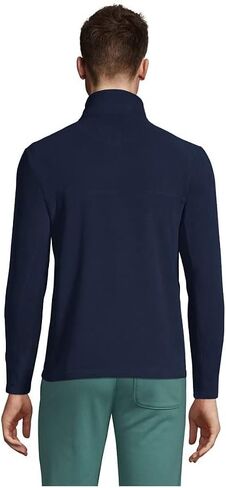 Lands' End Mens T100 Fleece Quarter Zip Radiant Navy Regular Medium in Saudi Arabia