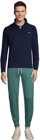 Lands' End Mens T100 Fleece Quarter Zip Radiant Navy Regular Medium in Saudi Arabia