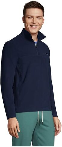 Lands' End Mens T100 Fleece Quarter Zip Radiant Navy Regular Medium in Saudi Arabia