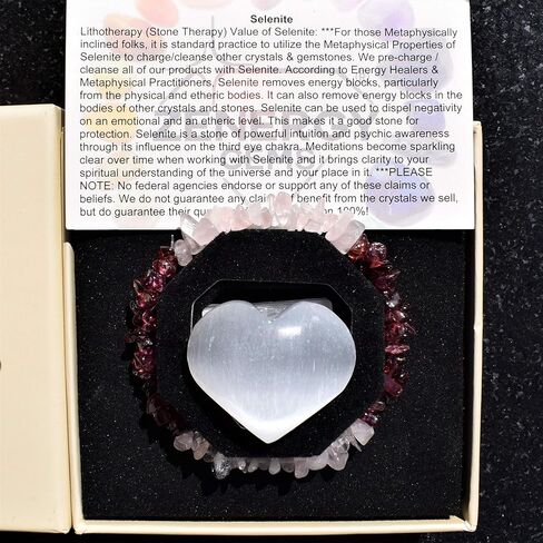 سوار Zenergy Gems Charged من الخرز الكريستالي الطبيعي الفاخر + كريستال شحن السيلينيت المغربي [متضمن] in Saudi Arabia