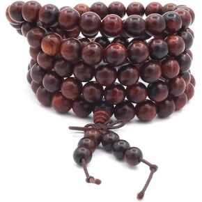 Mala Beads Necklace Bracelet 108 beads 8 mm Prayer, Meditation or Wood Necklace in Saudi Arabia