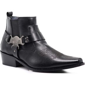 Enzo Romeo WT10 Men's Western Cowboy Motorcycle Ankle Boots