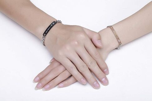 LAVUMO His Hers Couples Bracelets King and Queen Matching Set Anniversary Promise Gifts Stainless Steel 2pcs in Saudi Arabia