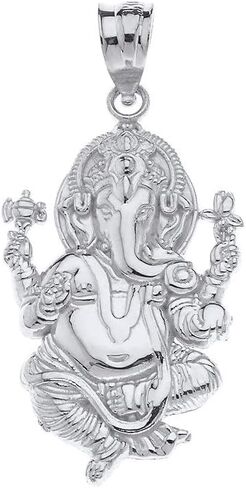 CaliRoseJewelry 10k Hindu Lord Ganesh Ganesha Elephant Hindu God of Fortune Charm Pendant in Saudi Arabia