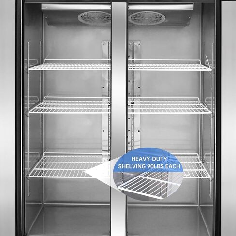 Aceland ARF-48B Reach-in Double door COMBO Refrigerator and Freezer 36 Cu. Ft. for Restaurant, Bar, Shop, Residential(Commercial Kitchen Equipment) in Saudi Arabia