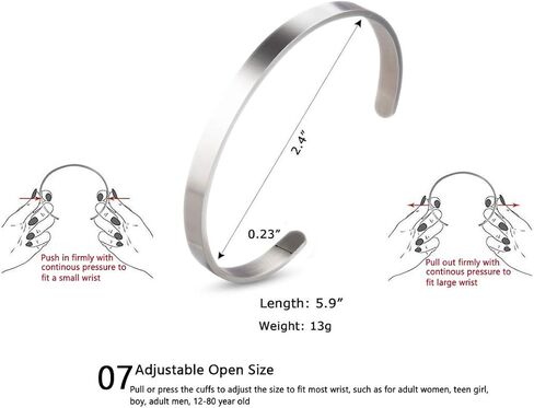 A N KINGPiiN Inspirational bracelets Stainless Steel Cuff Bangle Gifts for Women, Men Teens Girls -Motivational Mantra Quote inspirational Jewelry for friendship encouragement with gift box in Saudi Arabia