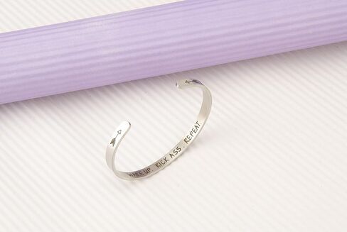 A N KINGPiiN Inspirational bracelets Stainless Steel Cuff Bangle Gifts for Women, Men Teens Girls -Motivational Mantra Quote inspirational Jewelry for friendship encouragement with gift box in Saudi Arabia
