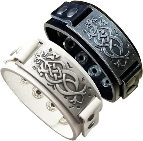 TURTLEDOVE Dara Celtic Knot Bracelet - 2 PCS Viking Bracelet with Vintage Totem in Saudi Arabia