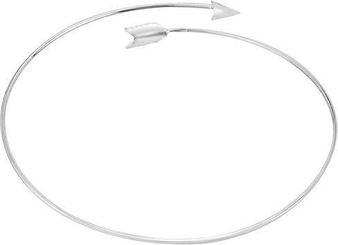 Minimalist Eternity Directional Arrow Wrap .925 Sterling Silver Bangle Bracelet in Saudi Arabia