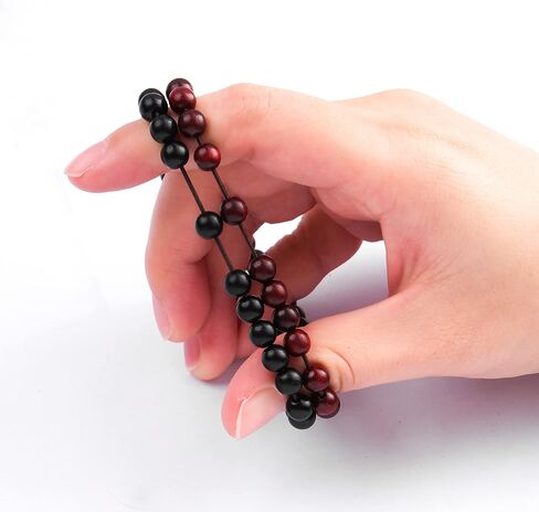 Milakoo 2Pcs Sandalwood Bracelet Wooden Beads for Prayer Meditation Mala Wristband for Unisex in Saudi Arabia