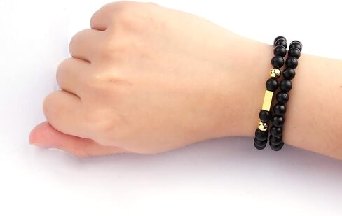 Milakoo 2Pcs Sandalwood Bracelet Wooden Beads for Prayer Meditation Mala Wristband for Unisex in Saudi Arabia
