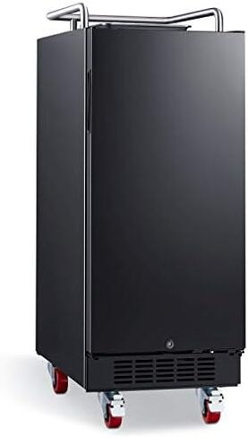 EdgeStar BR1500BL 15" Built-In Kegerator Conversion Refrigerator - Black Stainless Steel in Kuwait