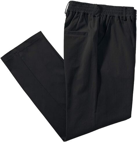 IDEALSANXUN Mens Elastic Waist Pants Mock Fly Loose Fit Casual Twill Pant Trouser in Kuwait