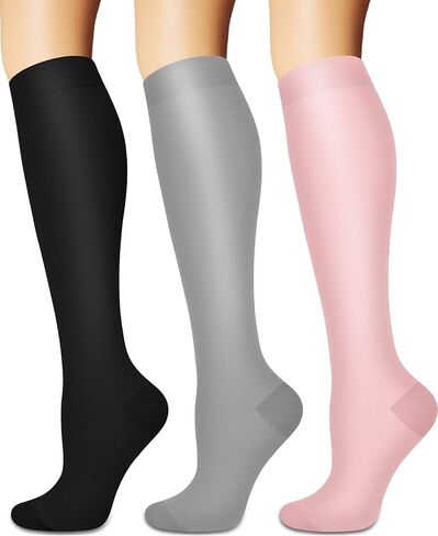 Sooverki Compression Socks for Women and Men Circulation (3/4 Pairs) is Best Support for Running Athletic Cycling Hiking in Kuwait