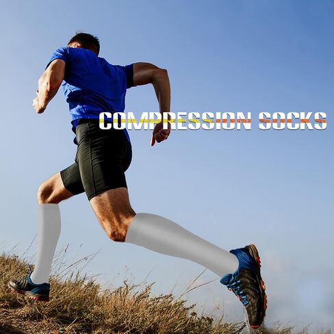 Sooverki Compression Socks for Women and Men Circulation (3/4 Pairs) is Best Support for Running Athletic Cycling Hiking in Kuwait