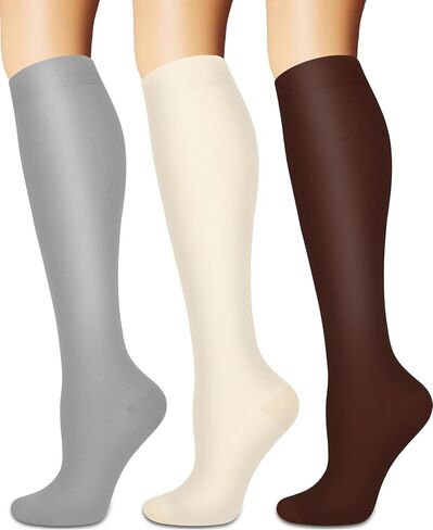 Sooverki Compression Socks for Women and Men Circulation (3/4 Pairs) is Best Support for Running Athletic Cycling Hiking in Kuwait