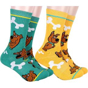 Scooby Doo Men's Socks Scrappy And Scooby 2 Pack Athletic Adult Crew Socks in Kuwait