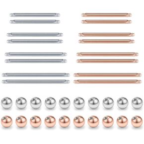 D.Bella 14G 12mm 14mm 16mm 18mm Replacement Balls Surgical Steel Straight Bar Body Piercing Jewelry Barbell Parts Bar Length in Kuwait