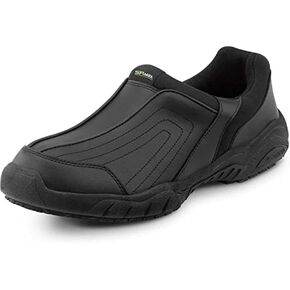 SR Max Charlotte, Men's, Black, Athletic Slip On Style Slip Resistant Soft Toe Work Shoe in Saudi Arabia