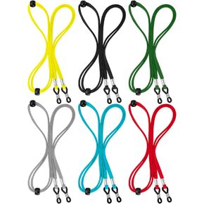 BILIONE Eyeglass Strap, 6Pcs Premium Glasses Holder Chains, Multicolor Eyewear Retainer for Women Men and Kids
