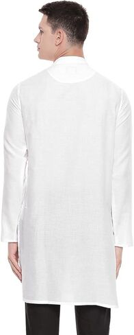 In-Sattva Men's Indian Mandarin Collar Handcrafted Fine Embroidered Kurta Tunic in Kuwait