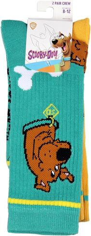 Scooby Doo Men's Socks Scrappy And Scooby 2 Pack Athletic Adult Crew Socks in Kuwait