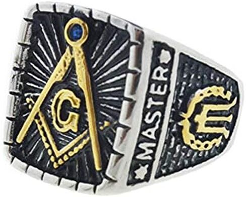 Masonic Rings for Men - Master Mason's Free Mason Signet Ring -14k Plated Stainless Steel Freemason Ring/Masonic Rings. Freemason's Jewelry for Free Masonry Member. Freemasons Ring w/Masonic Symbol in Saudi Arabia