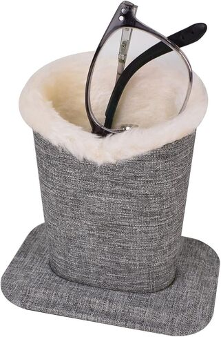 Baitaihem Pack of 2 Plush Lined Eyeglasses Holder Stand Protective Glasses Case For Desks Or Nightstands in Kuwait