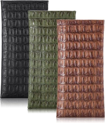 TRIUMPH VISION Squeeze Leather Sunglasses Pouch - 3 Pack Spring Storage Glasses Pouch Holder in Saudi Arabia