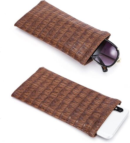 TRIUMPH VISION Squeeze Leather Sunglasses Pouch - 3 Pack Spring Storage Glasses Pouch Holder in Saudi Arabia