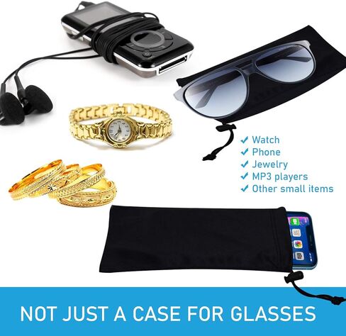 Mamlyn Sunglasses Pouch Soft Slim Glasses and Phone Case with Drawstring Closure in Kuwait